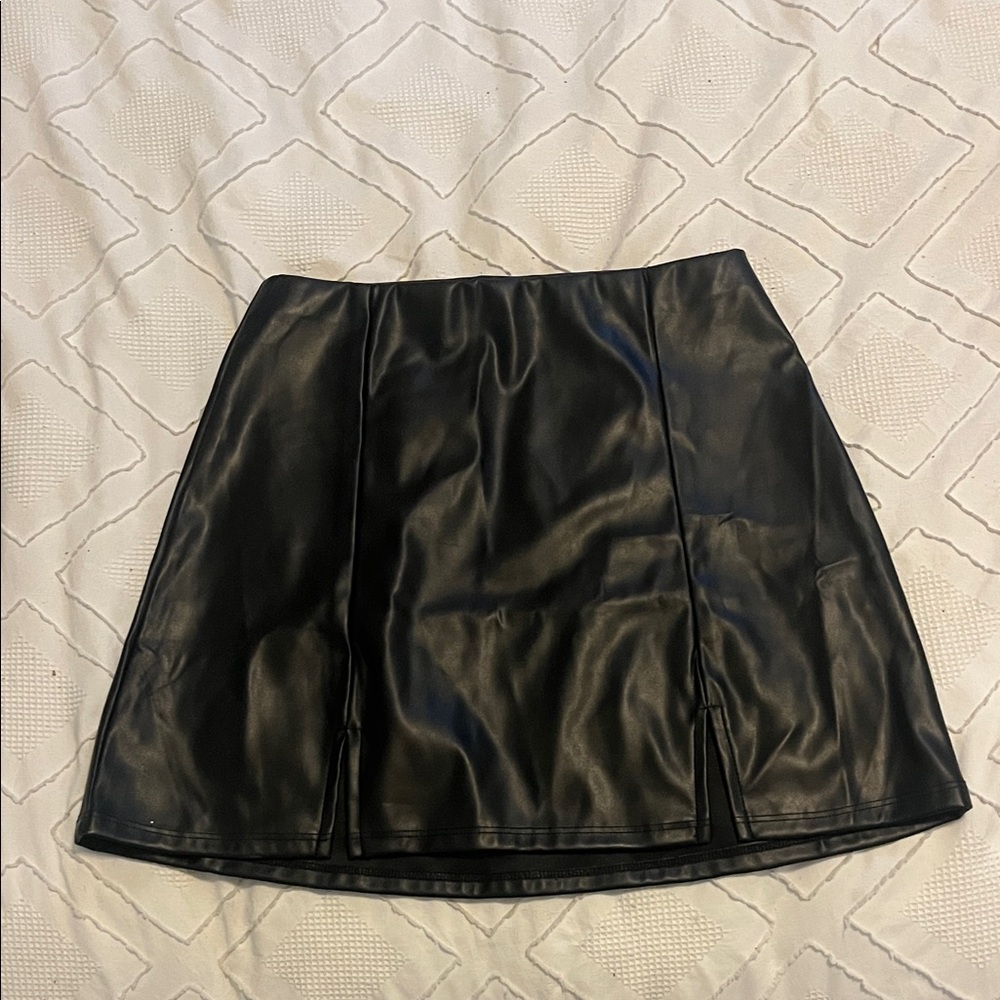 Black Leather Mini Skirt
